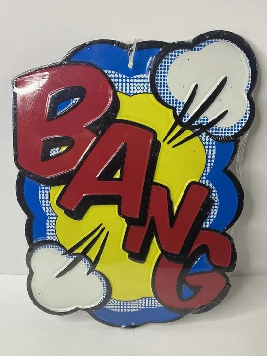 Batman BANG Metal Sign Colorful Art Factory Sealed