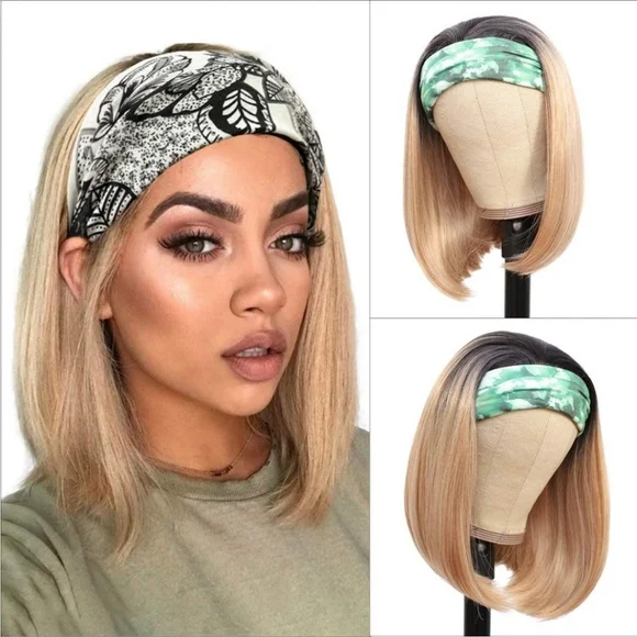 Blooming Hair Bob Headband Wig