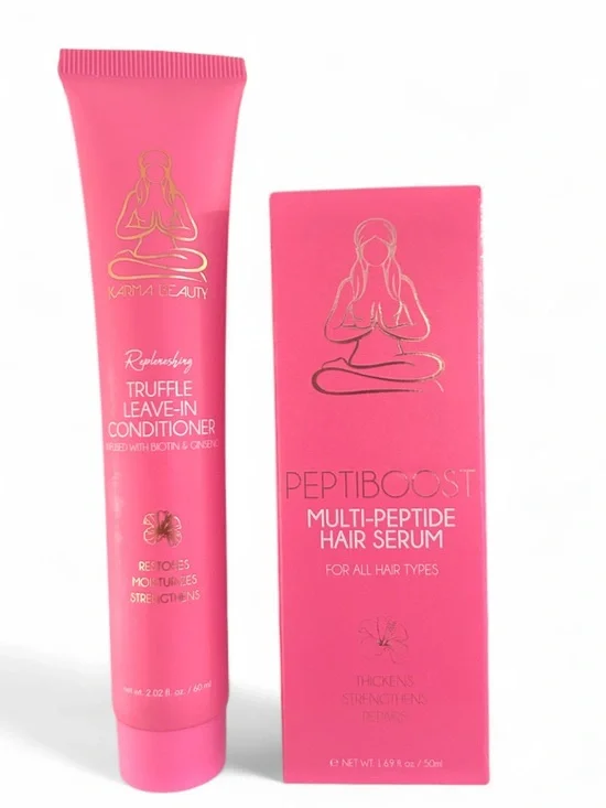 🔥 Karma Beauty Multi-Peptide Hair Serum & Truffle Leave in Conditioner