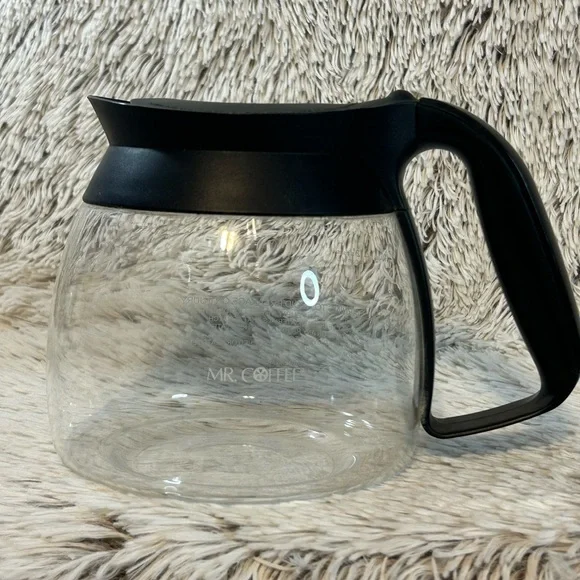 Mr. Coffee 12 Cup Carafe Glass Replacement Decanter Pot Black Handle‎ Lid