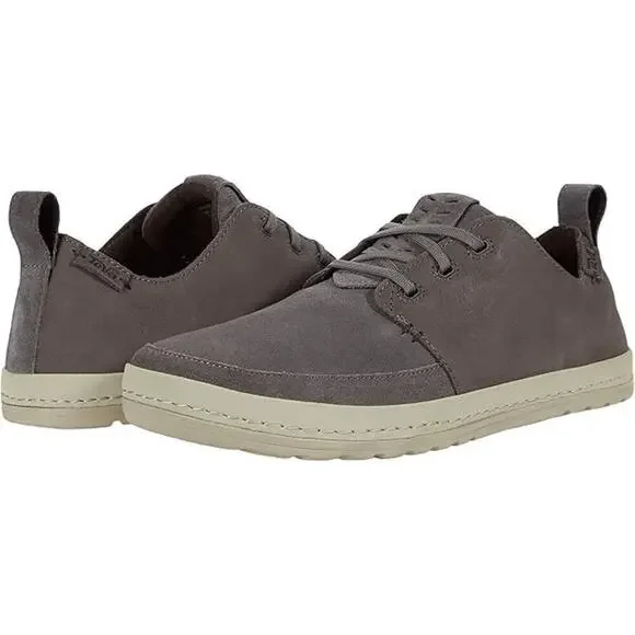 NEW Teva Men's 11 Canyon Life Leather Loafer Tie Up Shoes Dark Gull Grey