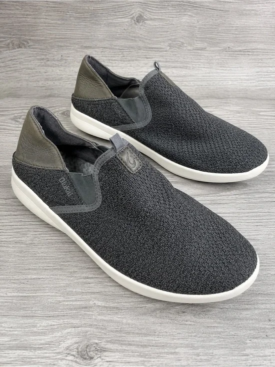 OluKai Men’s Gray Mesh Slip-On Comfort Sneakers Shoes Size 12