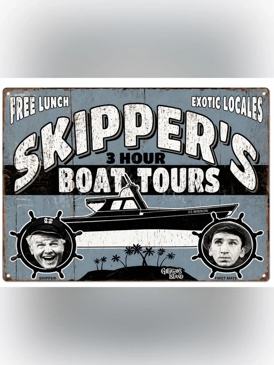NEW Skipper’s Boat Tours Metal Sign