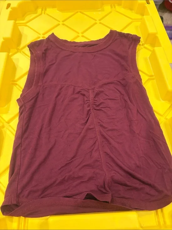 Free People Sleeveless Gathered Back Tank Top - Burgundy