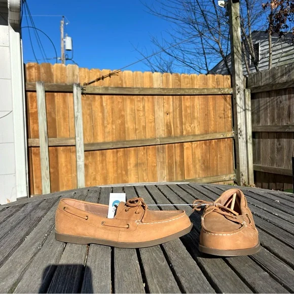 Nwt Men's Bennett Genuine Leather Loafers - Goodfellow & Co size‎ 12 Cognac