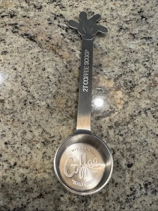 Mickey's Coffee 2-Tablespoon Stainless Steel Coffee Scoop - Silver