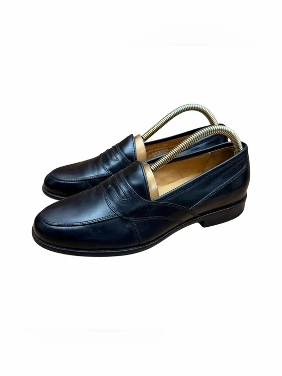 Club Room by charter 8.5M Black Leather Slip-On Penny Loafers