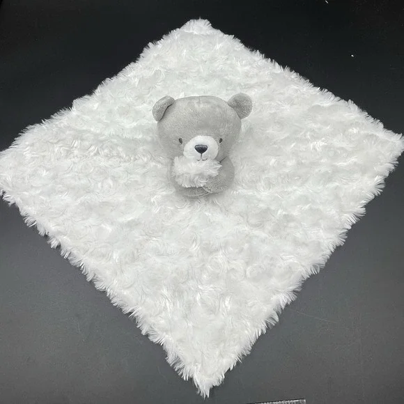 Just One You Gray Bear White‎ Swirl Baby Security Blanket Bear Moon Star 2022