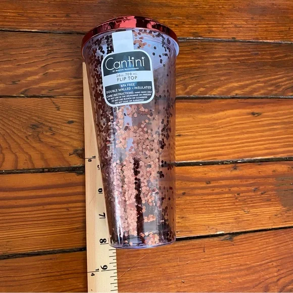 🧩 3/$20 Cantini Flip Top 24oz Sparkle Tumbler by Boston Warehouse