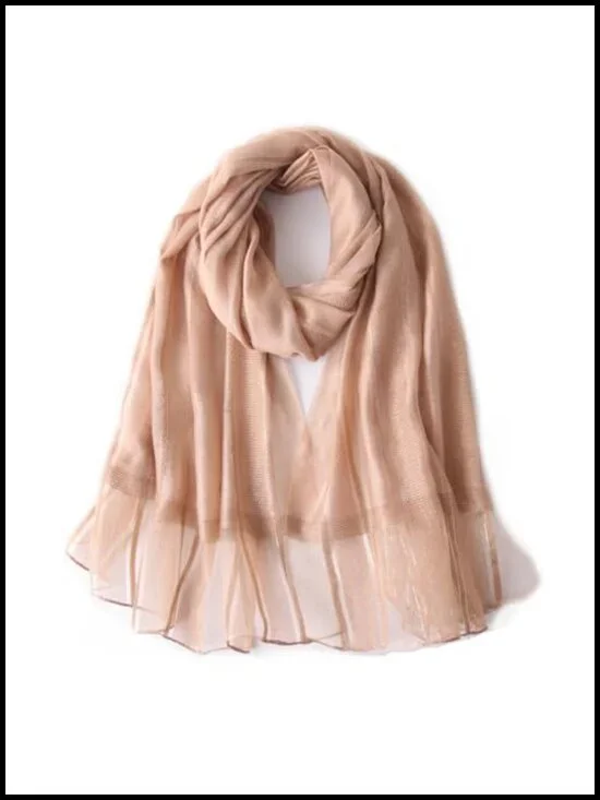 Wool Silk Scarf Elegant Soft Shawl Wrap for Weddings