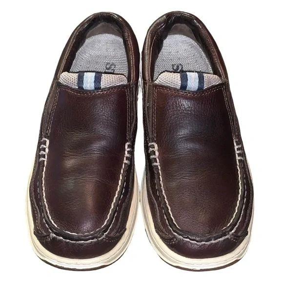 MEN’S SEBAGO CLOVEHITCH BROWN LEATHER OXFORD DOCKSIDE BOAT SHOE SIZE 7.5M