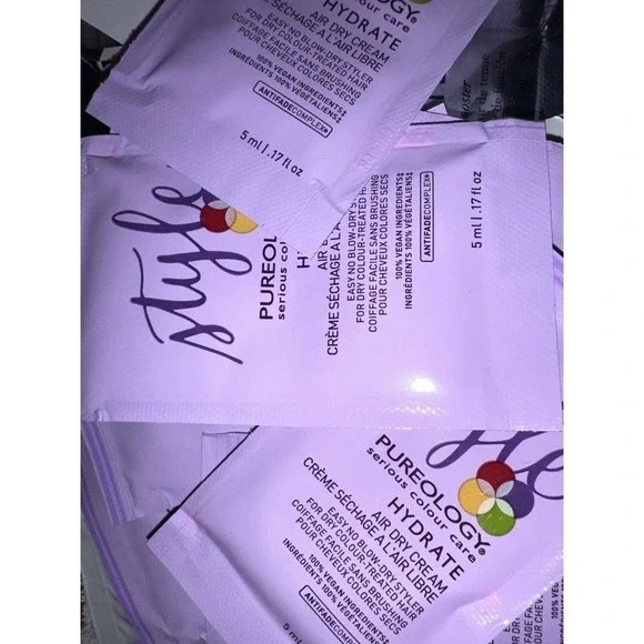 Pureology air dry‎ hydrate packs travel sample