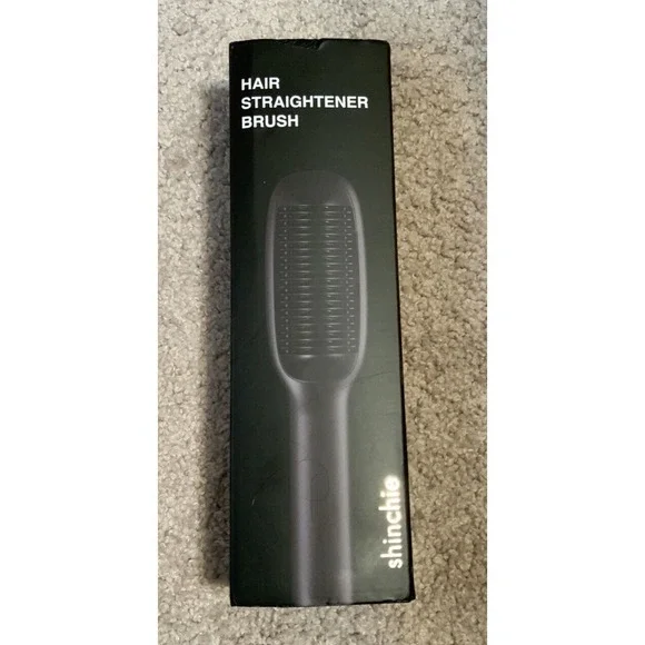 Shinchie Oar One Step Hair Straightener‎ Brush Black Heat Brush