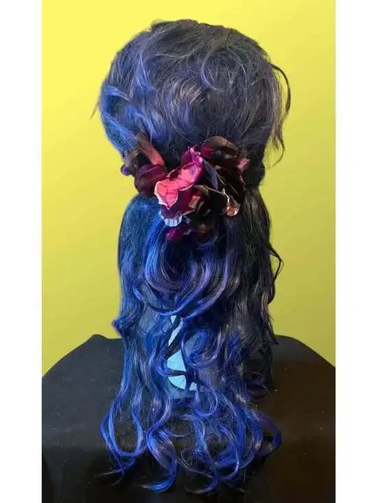 Blue Lace Front Styled Wig