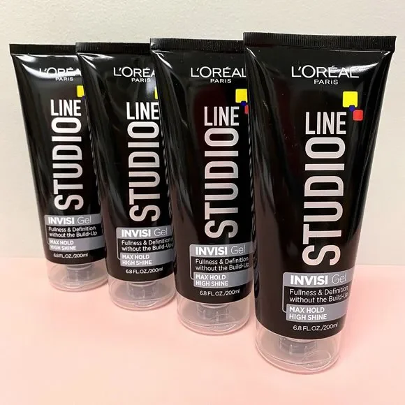 L'Oreal Studio Line Invisi Gel Max Hold High Shine Fullness Definition -- 4 Pack