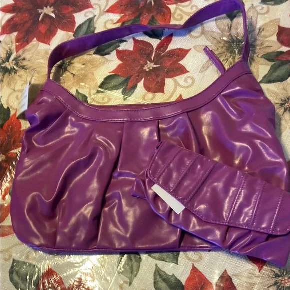 Vintage purple bag and wallet