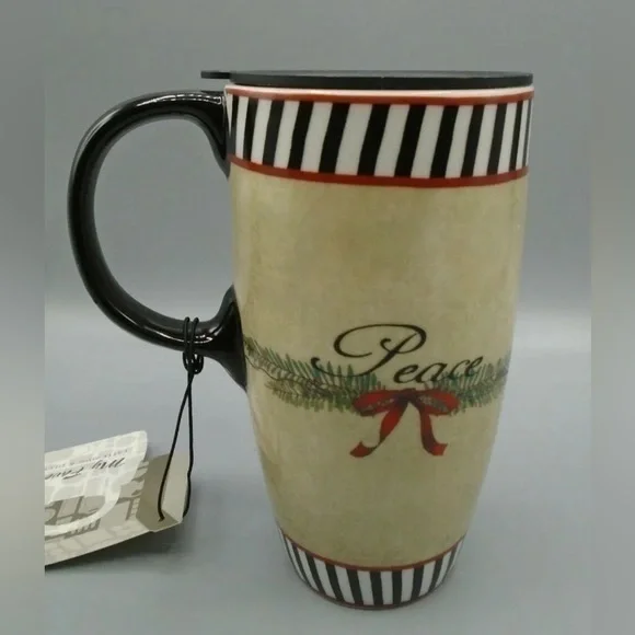 CYPRESS HOME Holiday 19oz Latte Travel Mug with Lid 