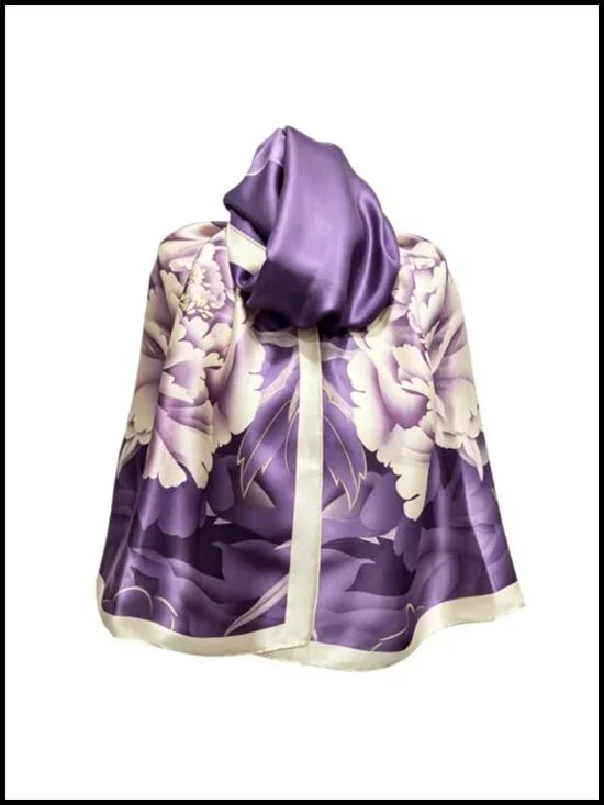 Large Satin Scarf for Women, 70x35 Inch Silk Like Shawl Wrap Lightweight Summer