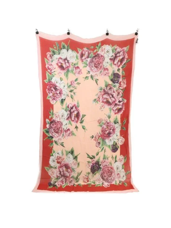 Dolce & Gabbana Flower Silk Large Format Scarf