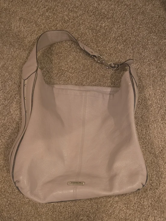 COACH Leather Shoulder Hobo Bag - Taupe ~ $55