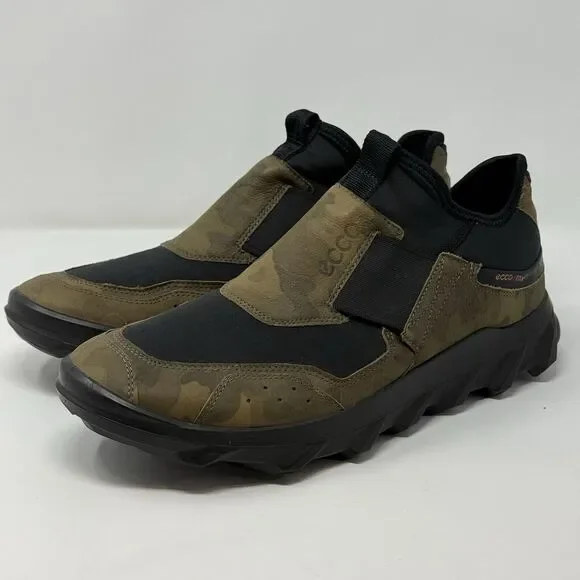 ECCO MX Slip On Sneakers Brown Black Camouflage Outdoor Shoes Mens 44 US 10-10.5