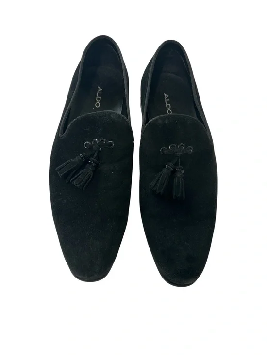 ALDO Black Suede Tassel Slip-On Loafers