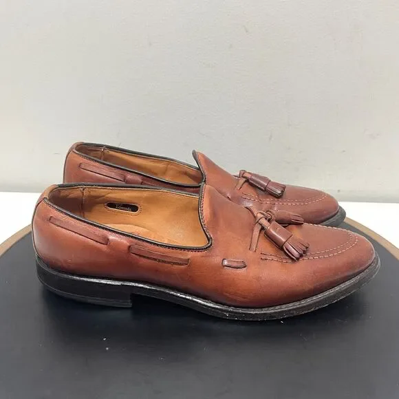 Allen Edmonds Tassel Loafers‎ Men 7.5 B Leather Brown Business Classic Preppy