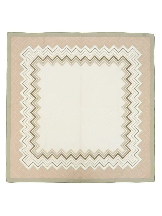 Loro Piana Cashmere Silk Logo Scarf Shawl Brown Beige