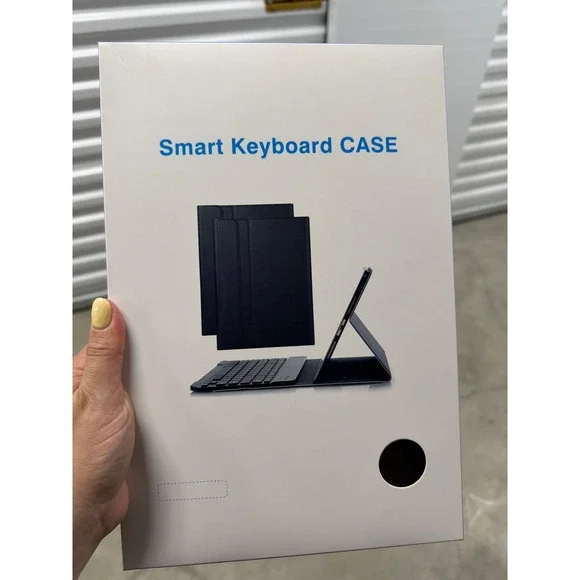 Smart Keyboard Case Wireless Bluetooth Removable Keyboard PU Leather Stand Black