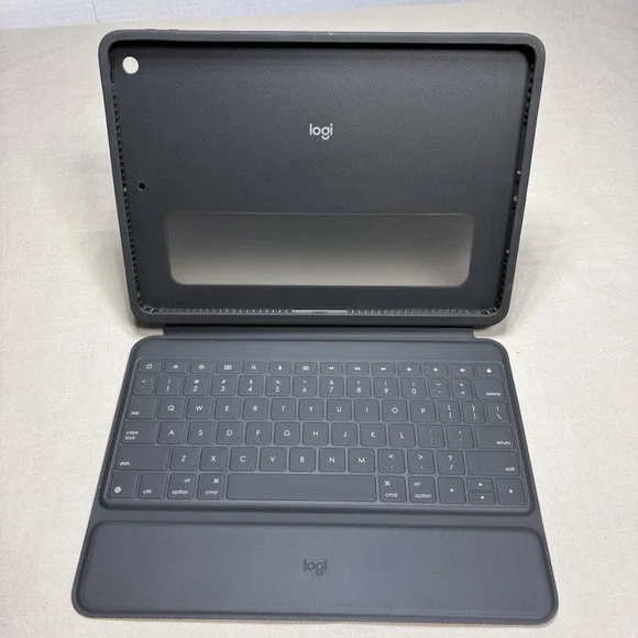 Logitech Rugged Folio iPad Keyboard Case Charcoal Grey YU0073 Smart Connector