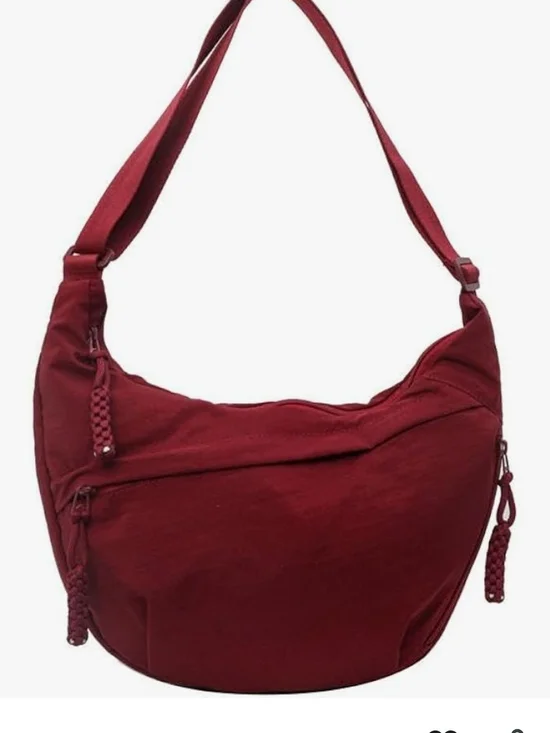 Nylon Crescent Crossbody Bag for Women Shoulder Tote Handbag Casual Sling Bag