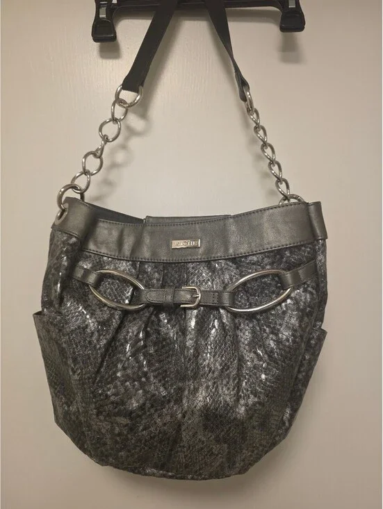 Miche grey snakeskin bag