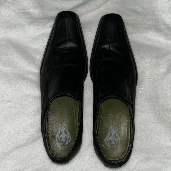 Classic Black Slip-On Leather Loafers