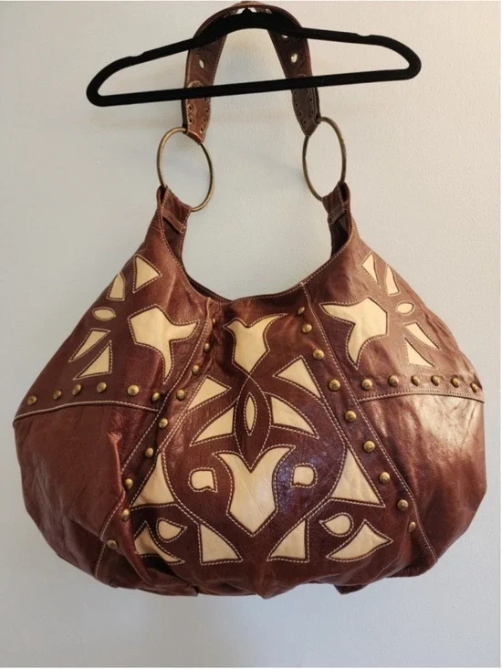 VINTAGE Sabina New York Leather Hobo Bag - Urban‎ Outfitters Y2K Boho Chic