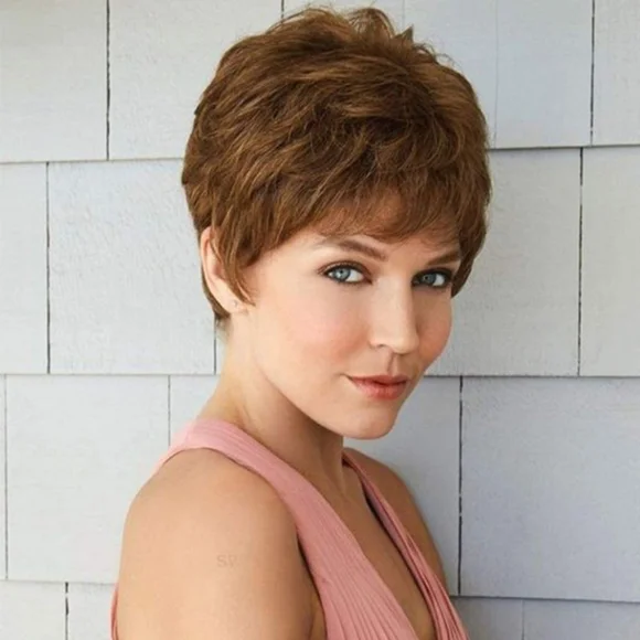 Blooming Hair Layered Pixie Short Wig