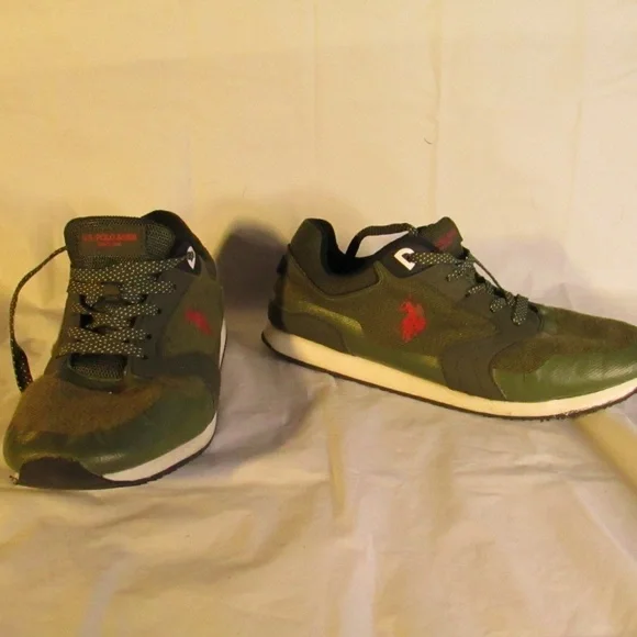 U.S. Polo Assn. Green and Red Men's Loafers