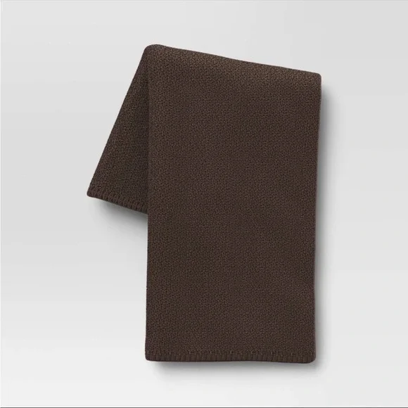 NWT‎ THRESHOLD OVERSIZED RECYCLED KNIT THROW BLANKETS GRAY