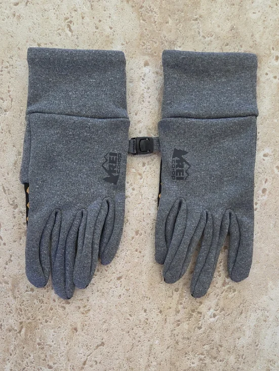 REI Kid's Dark Gray Fleece Touchscreen Gloves
