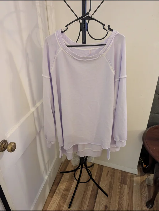 Free People Lavender Sweatshirt Size Large