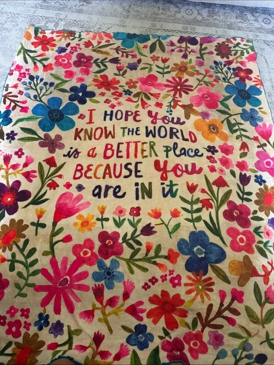 Natural life throw blanket