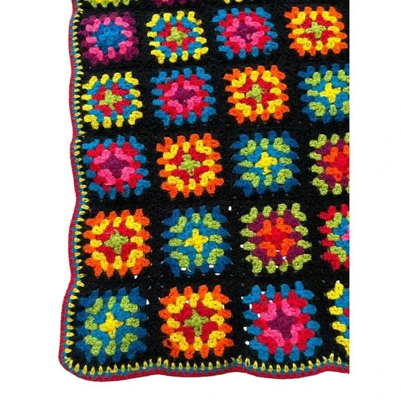 Granny Square Throw Blanket  39 x 56  (#2)
