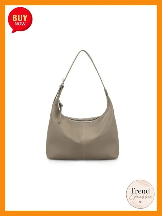 Genuine Leather Slouchy Hobo Bag Lightweight Shoulder Handbag Satchel