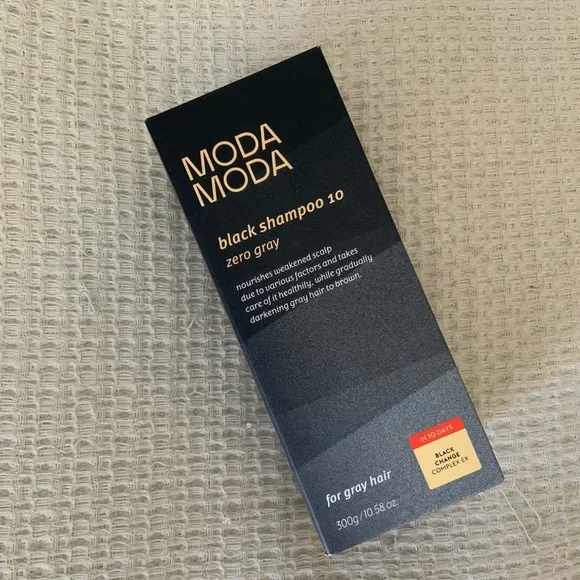 MODA MODA Black Shampoo 10 Zero Gray Color Depositing Shampoo for Gray Hair