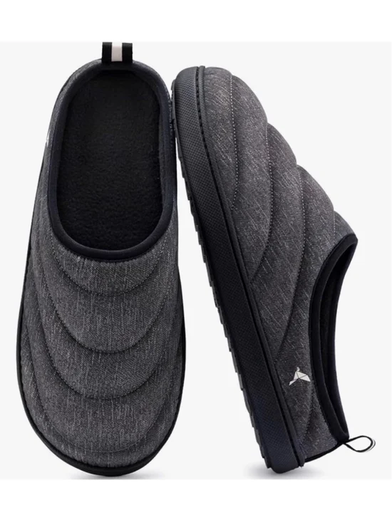 NEW RockDove Men Trail-Therm Quilted Memory Foam Slippers Anti Slip Rubber 13/14
