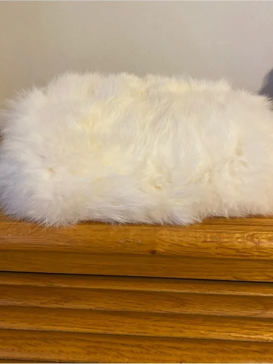Vintage 50’s White Rabbit Fur Childrens Hand Muff
