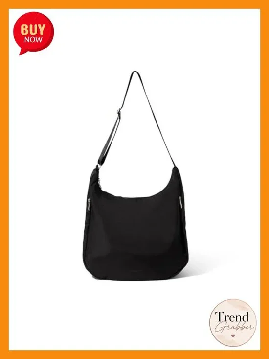 Hobo Crossbody Bag - Lightweight Nylon Travel Purse with RFID Protection