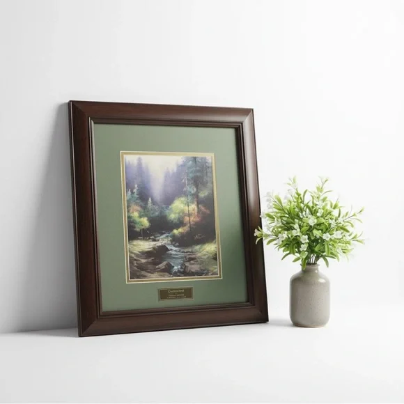 Thomas Kinkade Creekside Trail, Library Edition, Home Interior W/Certificate. ￼