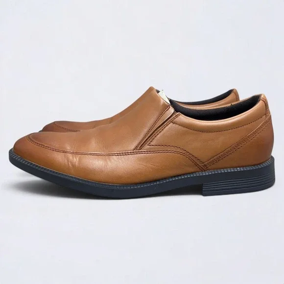 Rockport Dressports Office II Apron Slip-On Loafers Mens Size 10 Brown Leather