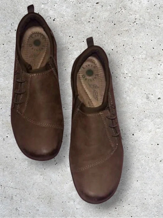 Earth Origins Men's Dark Brown Slip-On Casual Loafers. Size 9 M