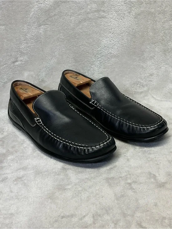 Ecco Classic Moc Leather Slip On Driving Shoes Sz 45 Mens 11 - 11.5